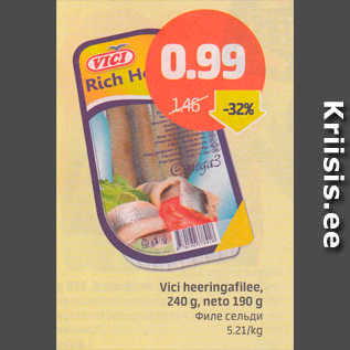 Allahindlus - Vici heeringafilee, 240 g, neto 190 g