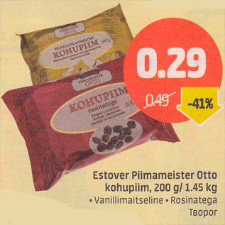 Allahindlus - Estover Piimameister Otto kohupiim, 200 g