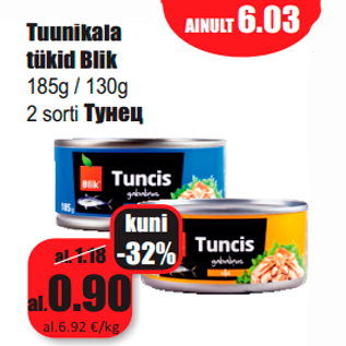 Allahindlus - Tuunikala tükid Blik