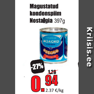 Allahindlus - Magustatud kondenspiim Nostalgia 379 g