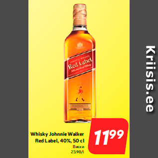 Allahindlus - Whisky Johnnie Walker Red Label, 40%, 50 cl