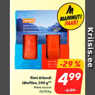 Allahindlus - Rimi Atlandi lõhefilee, 240 g**