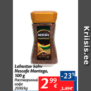 Allahindlus - Lahustuv kohv Nescafe Montego, 100 g