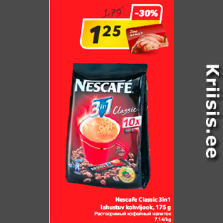 Allahindlus - Nescafe Classic 3in1 lahustuv kohvijook, 175 g