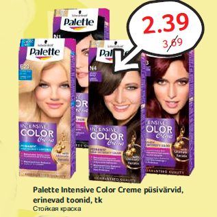 Allahindlus - Palette Intensive Color Creme püsivärvid, erinevad toonid, tk