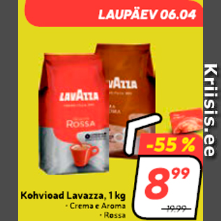 Allahindlus - Kohvioad Lavazza, 1 kg