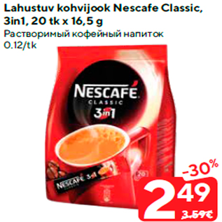 Allahindlus - Lahustuv kohvijook Nescafe Classic, 3in1