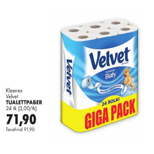 Allahindlus - Kleenex Valvet Tualettpaber