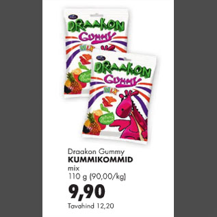 Allahindlus - Draakon Gummy Kummikommid
