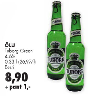 Allahindlus - Õlu Tuborg Green