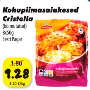 Allahindlus - Kohupiimasaiakesed Cristella (külmutatud) 8x50g Eesti Pagar