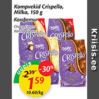 Allahindlus - Kompvekid Crispello, Milka