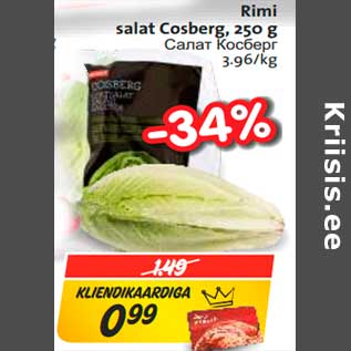 Allahindlus - Rimi salat Cosberg, 250 g