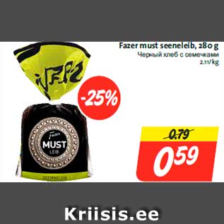 Allahindlus - Fazer must seeneleib, 280 g