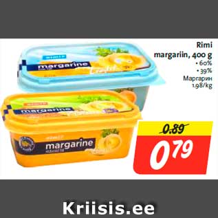 Allahindlus - Rimi margariin, 400 g