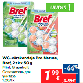 Allahindlus - WC-värskendaja Pro Nature, Bref, 2 tk x 50 g