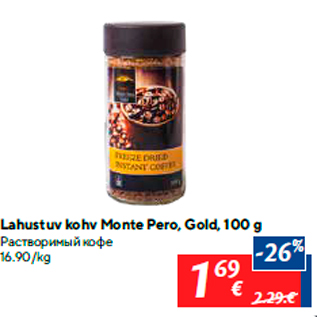 Allahindlus - Lahustuv kohv Monte Pero, Gold, 100 g