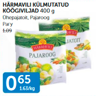 Allahindlus - HÄRMAVILI KÜLMUTATUD KÖÖGIVILJAD 400 G