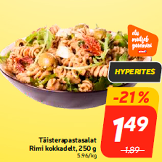 Allahindlus - Täisterapastasalat Rimi kokkadelt, 250 g