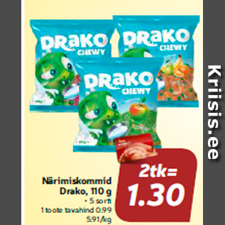 Allahindlus - Närimiskommid Drako, 110 g