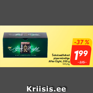 Allahindlus - Šokolaadilehed piparmündiga After Eight, 200 g