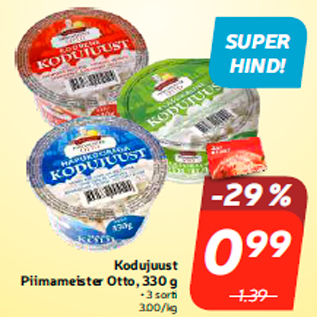 Allahindlus - Kodujuust Piimameister Otto, 330 g