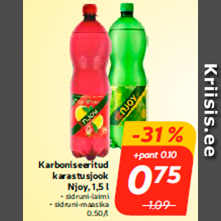 Allahindlus - Karboniseeritud karastusjook Njoy, 1,5 l