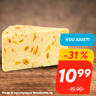 Allahindlus - Mango ja ingveriga juust Wensleydale, kg