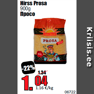 Allahindlus - Hirss Prosa 900g