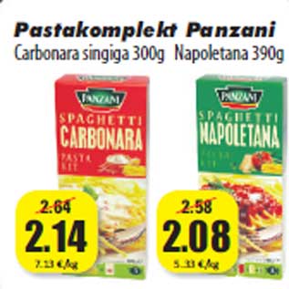 Allahindlus - Pastakomplekt Panzani Carbonara singiga 300g Napoletana 390g