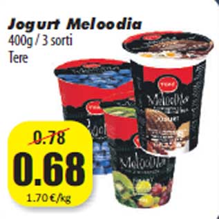 Allahindlus - Jogurt Meloodia 400g / 3 sorti Tere