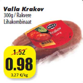 Allahindlus - Valla Krakov 300g / Rakvere Lihakombinaat