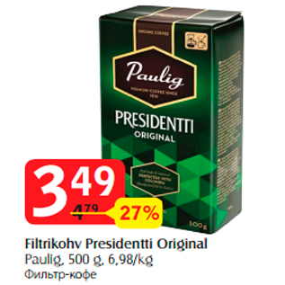 Allahindlus - Filtrikohv Presidentti Original