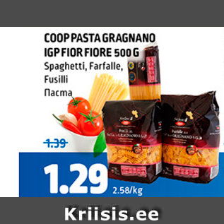 Allahindlus - COOP PASTA GRAGNANO IGP FIOR FIORE 500 G