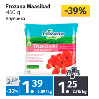 Allahindlus - Frozana Maasikad 450 g