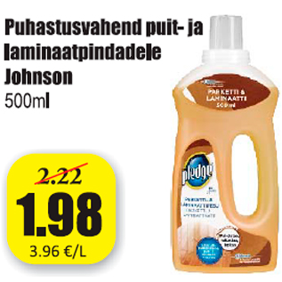 Allahindlus - Puhastusvahend puit- ja laminaatpindadele Jahnson 500 ml