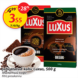 Allahindlus - Jahvatatud kohv Luxus, 500 g