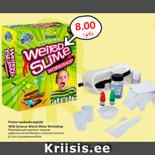 Allahindlus - Poiste teaduskomplekt Wild Science Weird Slime Workshop