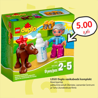 Allahindlus - LEGO Duplo vasikabeebi komplekt