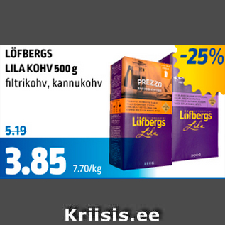 Allahindlus - LÖFBERGS LILAKOHV 500 g