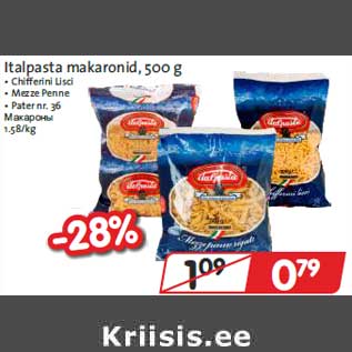 Allahindlus - Italpasta makaronid,