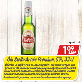 Allahindlus - Õlu Stella Artois Premium,