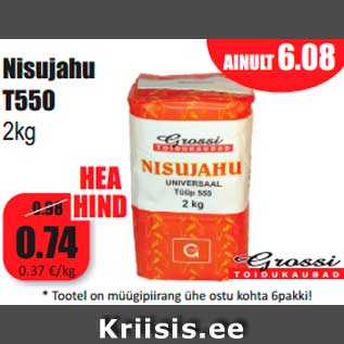 Allahindlus - Nisujahu T550 2kg