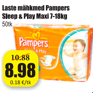 Allahindlus - Laste mähkmed Pampers Sleep & Play Maxi 7-18 kg