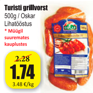 Allahindlus - Turisti grillvorst