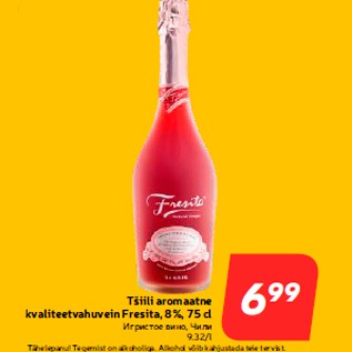 Allahindlus - Tšiili aromaatne kvaliteetvahuvein Fresita, 8%, 75 cl