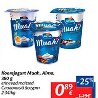 Allahindlus - Koorejogurt Muah, Alma, 380 g