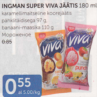 Allahindlus - INGMAN SUPER VIVA JÄÄTIS 180 ML