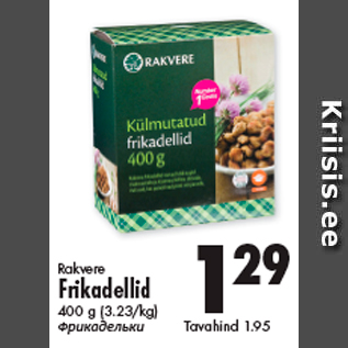 Allahindlus - Rakvere Frikadellid 400 g (3.23/kg)