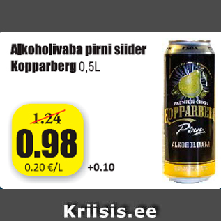 Allahindlus - Alkoholivaba pirni siider Kopparberg 0,5 l